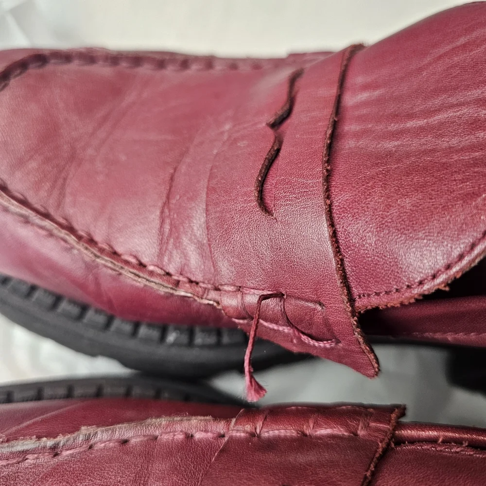 Free People Lyra Lug Sole Loafers in Burgundy - Picture 4 of 7